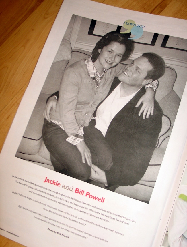 Serif Group owners Jackie & Bill in skirt! Lexington magazine
